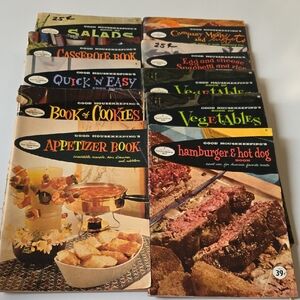 Cookbook Collection - Vintage Recipe Book Set (Multicolor) 1950s